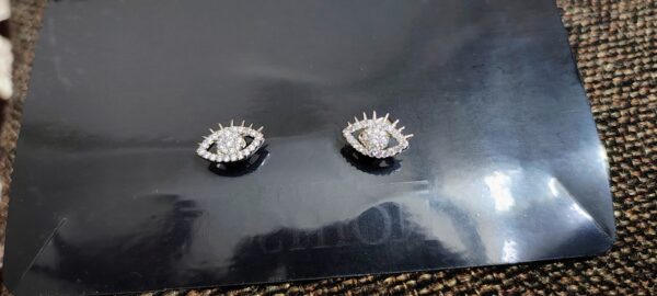 Sparkling Evil Eye Stud Earrings