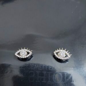 Sparkling Evil Eye Stud Earrings