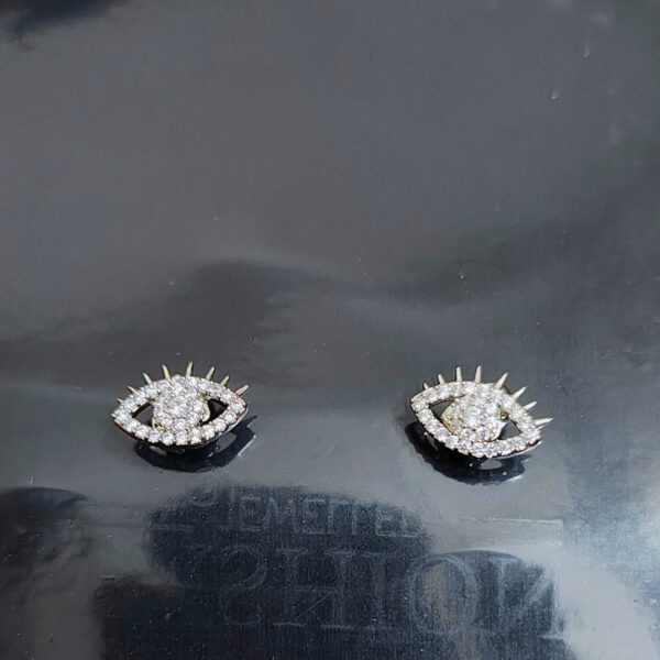 Sparkling Evil Eye Stud Earrings